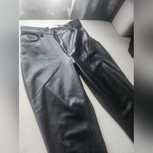 Abercrombie & Fitch Black Curve Love Vegan Leather Pants